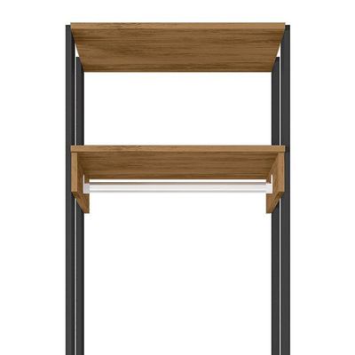 Guarda Roupa Modulado Closet Titan Preto Velluto/freijó - Pr Móveis Preto Velluto/ Freijó