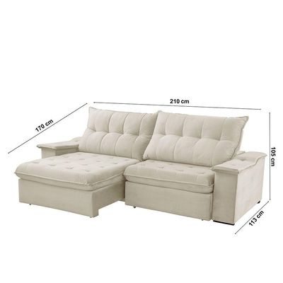 Sofá Lua Linho 02 Módulos 80 Cm B25cm Meu Sofá Online A302 Linho Branco