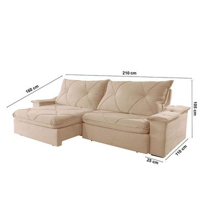 Sofá Apollo Linho 02 Módulos 80 Cm B25cm Meu Sofá Online A226 Linho Bege