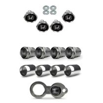 Kit Bico de Válvula Cromado Roda + Parafusos de Placa Honda