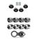 Kit Bico de Válvula Cromado Roda + Parafusos de Placa Honda