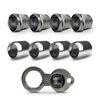 Kit Bico de Válvula Cromado Roda + Parafusos de Placa Honda