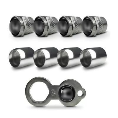 Kit Bico de Válvula Cromado Roda + Parafusos de Placa Honda