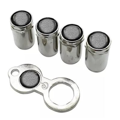 Kit Bico de Válvula Cromado Roda + Parafusos de Placa Honda