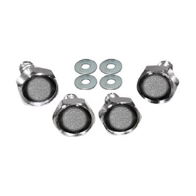 Kit Bico de Válvula Cromado Roda + Parafusos de Placa Honda