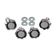 Kit Bico de Válvula Cromado Roda + Parafusos de Placa Honda