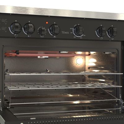 Fogão 5 Bocas Venax Temis A Gas Mesa De Inox Preto 220V