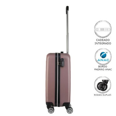 Mala De Bordo Abs Mormaii Mor-1542 Cadeado Integrado Rodas Duplas Giro 360 Rosê P