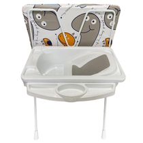 Banheira de Bebê Plástica Galzerano Classic 7045 com Trocador e Suporte Dino