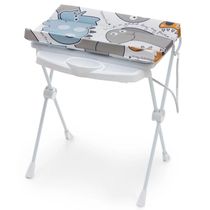 Banheira de Bebê Plástica Galzerano Classic 7045 com Trocador e Suporte Dino