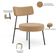 Kit 02 Poltronas Decorativas Para Sala De Estar Base Fixa Londres L02 Bouclê Mostarda - Lyam