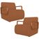 Kit 02 Poltronas Decorativa Orgânica Bruxelas K01 Bouclê Terracota - Lyam Decor