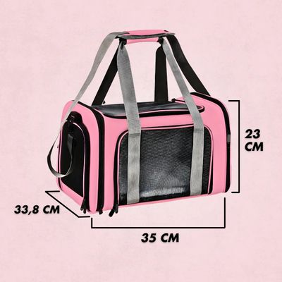 Bolsa De Viagem Para Transporte Pet Rosa