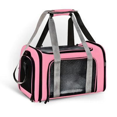 Bolsa De Viagem Para Transporte Pet Rosa