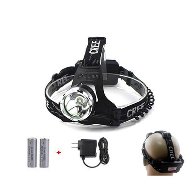 Lanterna De Cabeça Led Cree T6 Zoom Bike Com 2 Baterias e Carregador Veicular