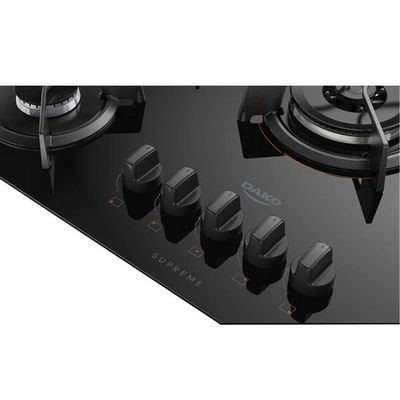Cooktop 5 Bocas Dako Supreme A Gás Acendimento Automático E Tripla Chama Preto Bivolt