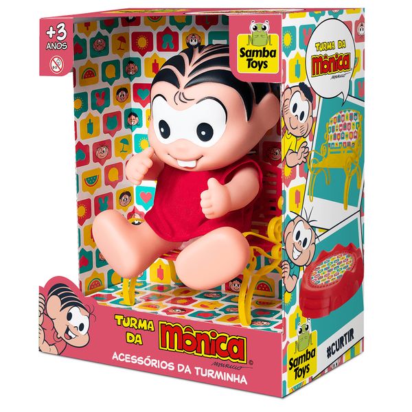 Boneca em Vinil Mônica No Mini Banquinho 1117 - Samba toys