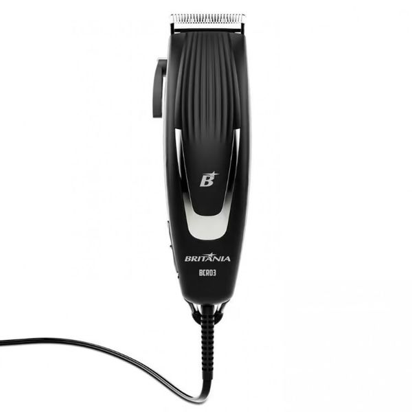 1 Máquina de Cortar Cabelo Britânia BCR03 18W com 9 acessórios Preto / 220V