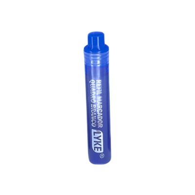 Kit Pincel Marcador Quadro Branco Recarregável + Refil Lyke Azul