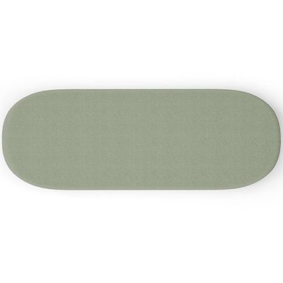 Kit 02 Puffs Decorativos Orgânicos Para Living Quarto 140cm Doha W01 Bouclê Oliva - Lyam Decor
