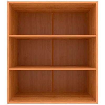 Armário Aéreo Bartira Cristal MDP 15mm com 2 Portas e 2 Prateleiras - 80cm de largura Lâmina Mel/Nude