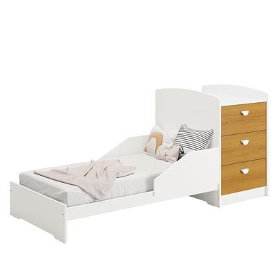 Berço Americano Multifuncional Atlanta Branco Fosco/savana - Reller Móveis Branco Fosco/savana