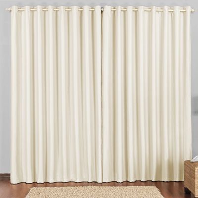Cortina 3 Mts Sala Quarto Escritório Blackout para Varão - Bege