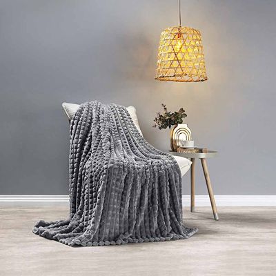 Cobertor Manta Paradise Ultrasoft Flannel Queen 2,40m x 2,20m 01 Peça - Cinza Gris