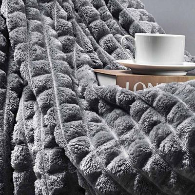 Cobertor Manta Paradise Ultrasoft Flannel Queen 2,40m x 2,20m 01 Peça - Cinza Gris