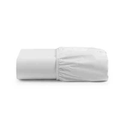 Lençol Cintilante King Percal 180 Fios 100% Algodão com Elástico - Branco