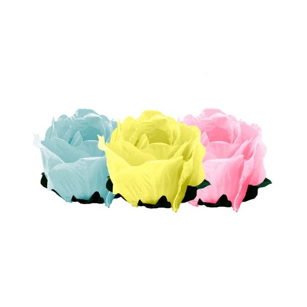 Forminha Clariju Maly Tricolor Candy Azul, Amarelo e Rosa com Sépala Verde com 24 Unidades