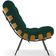 Poltrona Decorativa Sala de Estar Costela L02 Bouclê Verde - Lyam Decor