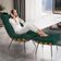 Poltrona Decorativa Sala de Estar Costela L02 Bouclê Verde - Lyam Decor