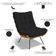 Poltrona Decorativa Sala de Estar Costela L02 Suede Preto - Lyam Decor