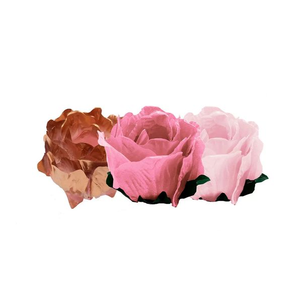 Forminha Clariju Maly Tricolor Rosé Gold, Rosa Goiaba e Rosa Bebê com Sepala Verde 24 Unidades