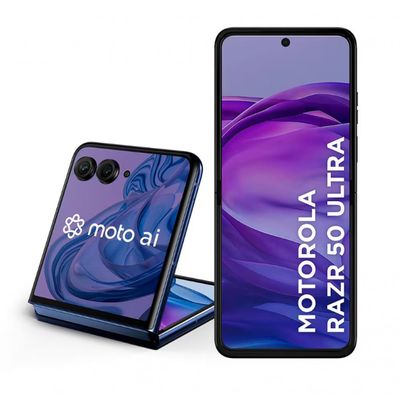 Smartphone Motorola Razr 50 Ultra 5G Navy Blue com 512GB, 24GB RAM Boost, Tela de 6.9, Câmera Traseira 50MP, Android 14 Azul