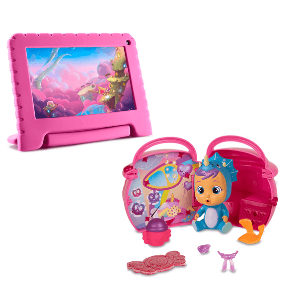 Combo Kids - Tablet Kid Pad Go Multilaser 7 Pol. 16GB Android 8.1 e Cry Babies Magic Tears Casinha Mágica (Coleção 1) Sortido - NB303K NB303K