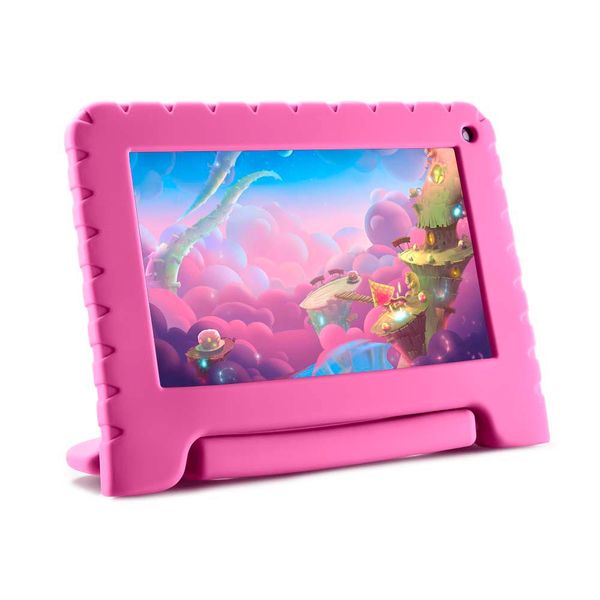 Tablet Kid Pad Go Multilaser 7 Pol. 16GB Quad Core Android 8.1 Rosa - NB303 NB303