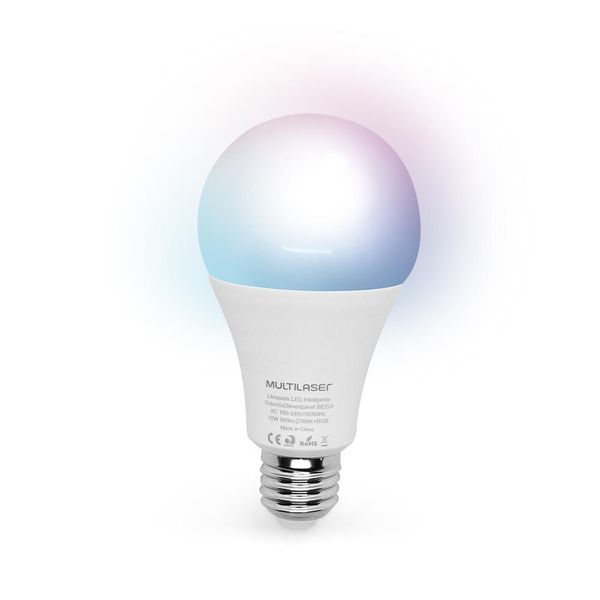Lâmpada LED Bulbo Inteligente Colorida Dimerizável Wi-Fi - Multilaser Liv - SE224 SE224