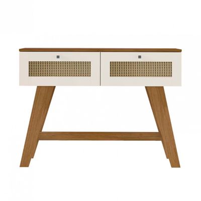 Aparador Artely Trama com 2 gavetas 110cm de largura Cinamomo/Off White