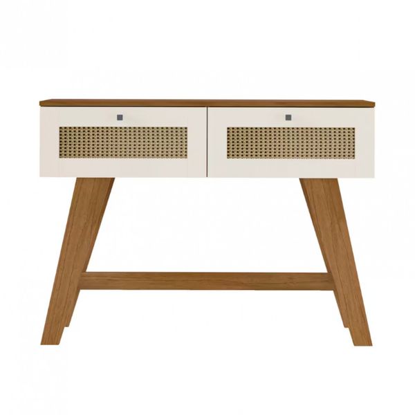 Aparador Artely Trama com 2 gavetas 110cm de largura Cinamomo/Off White