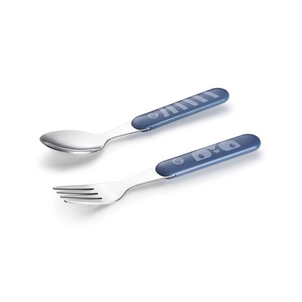 Kit Talheres Aço Inox Hot & Cold Happy Azul Fisher Price - BB1123 BB1123 Kit Talheres Aço Inox Hot & Cold Happy Azul Fisher Price - BB1123 BB1123