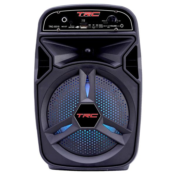 Caixa de Som Amplificada TRC 5510 com Bluetooth, Rádio FM e Entrada USB - 100W Preto