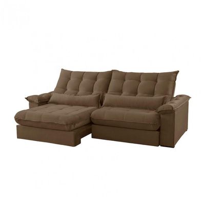 Sofá Classic Veludo 02 Módulos 90 Cm B25 Cm Meu Sofá Online B016 Veludo Marrom