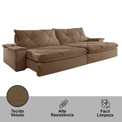 Sofá Apollo Veludo 02 Módulos 90 Cm B25cm Meu Sofá Online B016 Veludo Marrom
