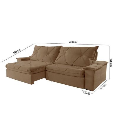 Sofá Apollo Veludo 02 Módulos 90 Cm B25cm Meu Sofá Online B016 Veludo Marrom