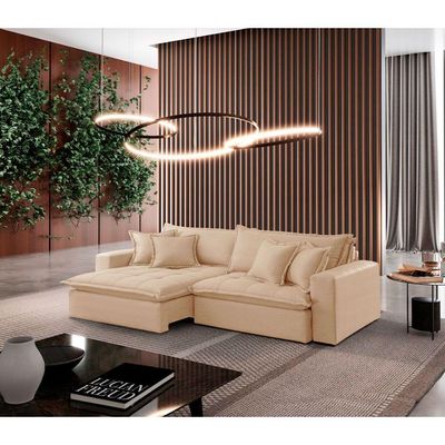 Sofá Zen Linho 02 Módulos 90 Cm B25 Meu Sofá Online A294 Linho Creme