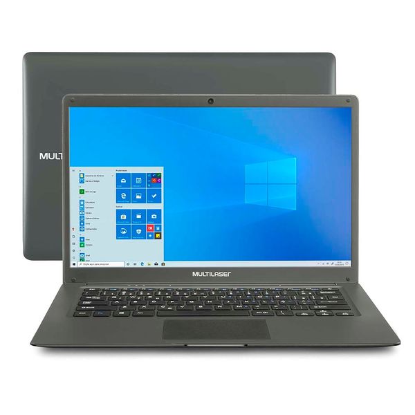 Notebook Multilaser Legacy Cloud, com Windows 10 Home, Processador Intel Quadcore Memoria 2GB 32GB  Tela 14,1 Pol. HD Cinza - PC130 PC130
