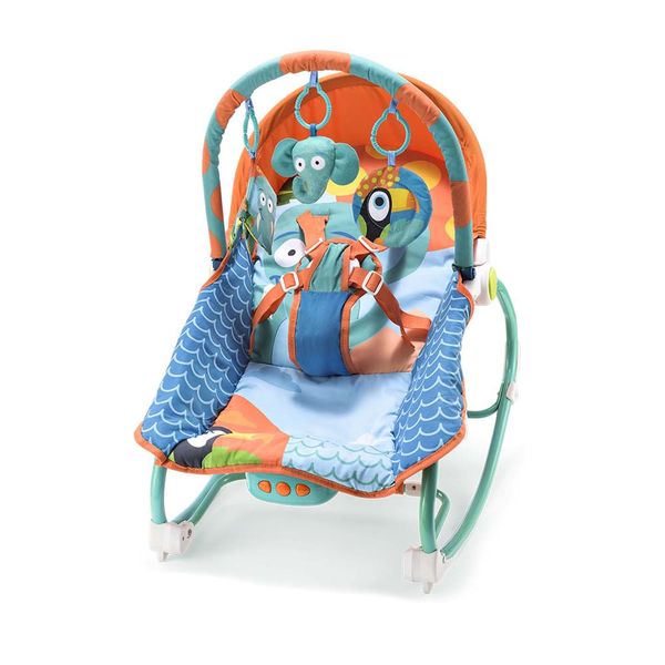 Cadeira de Balanço para Bebês Balance Elefante 0-20kgs Azul Multikids Baby - BB363 BB363