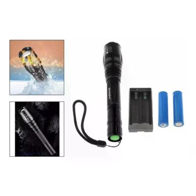 Lanterna Tática Led T6 258000w 468000 Lumens 2 Baterias Zoom